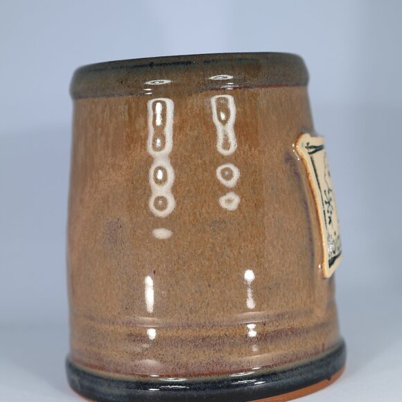 Handmade Ceramic COffee MUg-Bichon Frise Dog Design Rustic Stoneware Pottery Cup - Picture 4 of 7